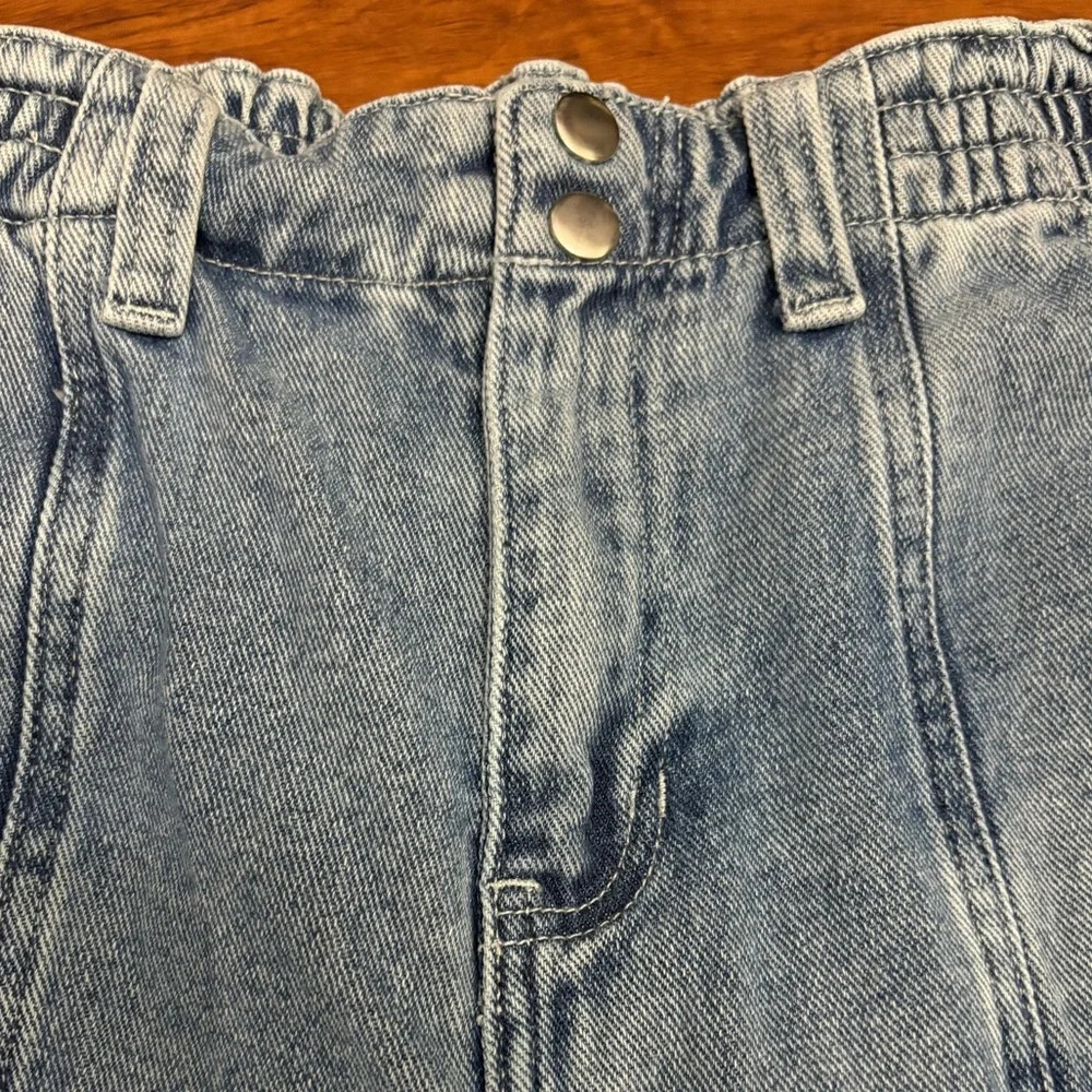 Pacsun Cargo Jeans Elastic Waist Tapered Leg Retro Utility Pants Size Small - Picture 3 of 11